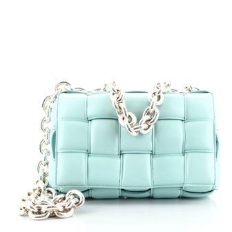 Bottega Veneta Cassette Chain Crossbody Bag Padded Maxi Intrecciato Leather
