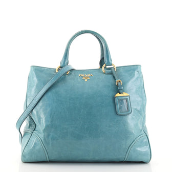 Prada Convertible Tote Vitello Shine Large