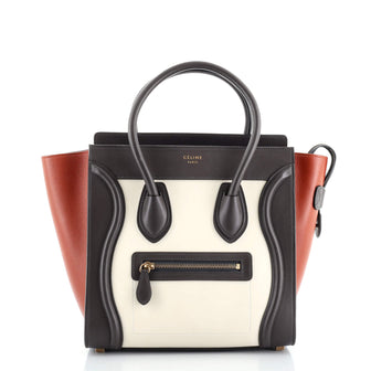 Celine Tricolor Luggage Bag Leather Micro