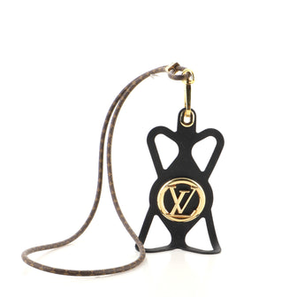 Louis Vuitton Monogram Canvas and Black Silicon Louise Phone Holder