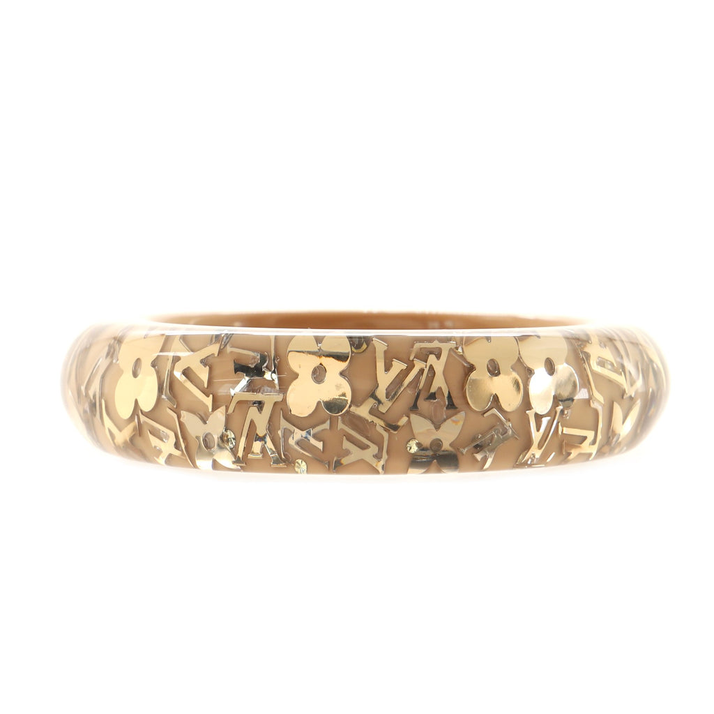 Louis Vuitton Inclusion Bangle Bracelet Resin GM Gold 967301