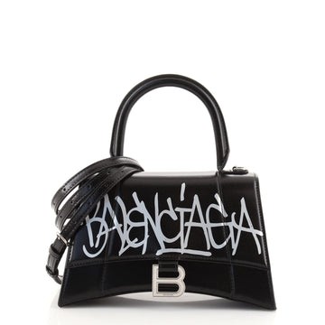 Balenciaga Hourglass Top Handle Bag Printed Leather Small