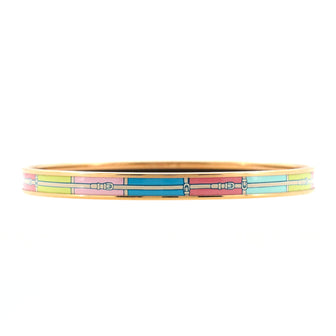 Hermes Bangle Bracelet Printed Enamel Extra Narrow