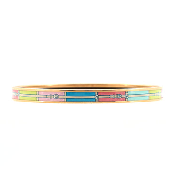 Hermes Bangle Bracelet Printed Enamel Extra Narrow