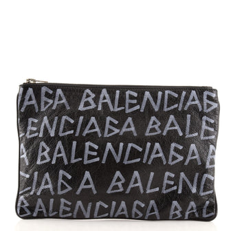 Balenciaga Graffiti Pouch Leather
