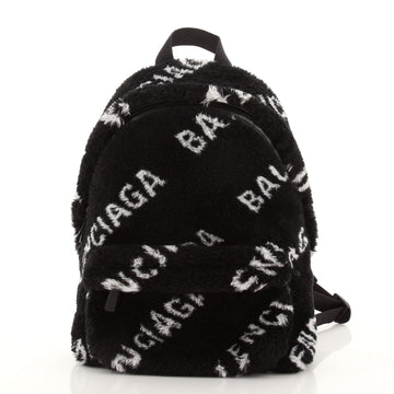 Balenciaga Everyday Backpack Printed Faux Fur Small