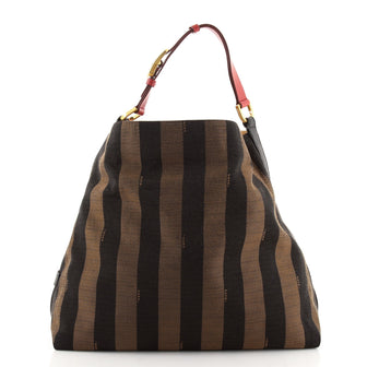 Fendi Pequin Hobo Canvas