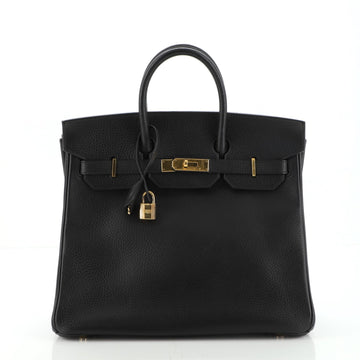 Hermes HAC Birkin Bag Black Ardennes with Gold Hardware 32