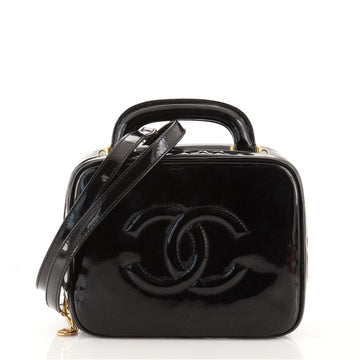 Chanel Vintage Timeless Zip Around Vanity Case Patent Mini