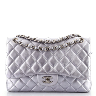 Chanel Classic Double Flap Bag Quilted Lambskin Jumbo