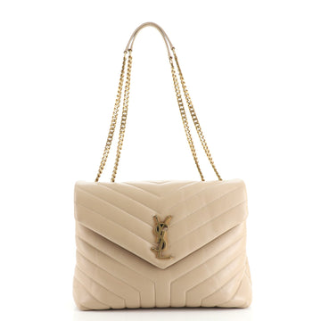 Saint Laurent LouLou Shoulder Bag Matelasse Chevron Leather Medium