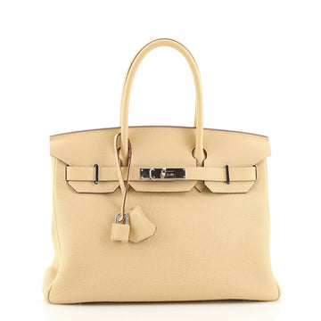 Hermes Birkin Handbag Light Togo with Palladium Hardware 30