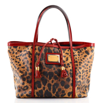 Dolce & Gabbana Miss Escape Open Tote Printed Coated Canvas Medium