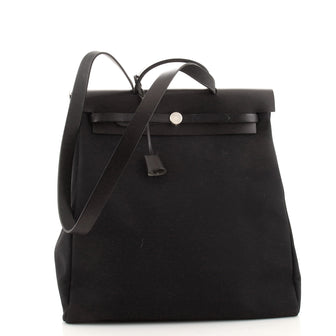 Hermes Herbag Toile and Leather GM