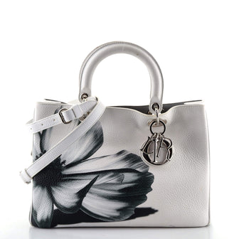 Christian Dior Diorissimo Tote Printed Leather Medium