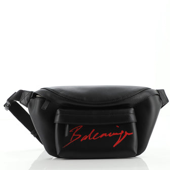 Balenciaga Everyday Script Belt Bag Printed Leather