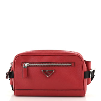 Prada Zip Waist Bag Saffiano Leather Small