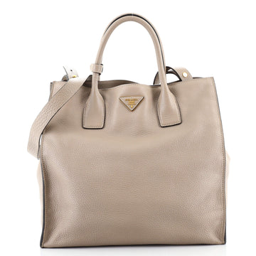 Prada Convertible Open Shopping Tote Vitello Daino Medium