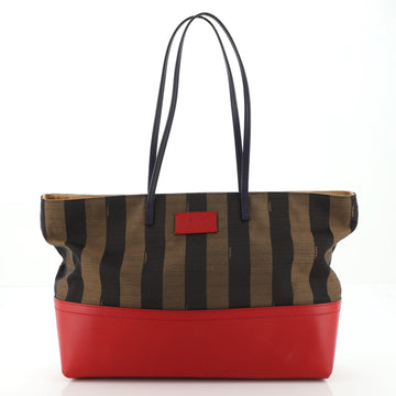 Fendi Pequin Roll Tote Canvas and Leather