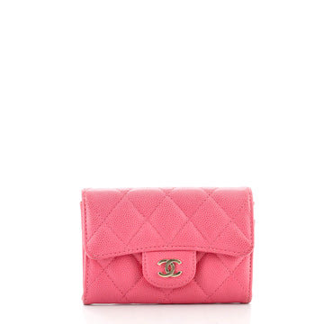 Chanel Classic Flap Card Case Quilted Caviar