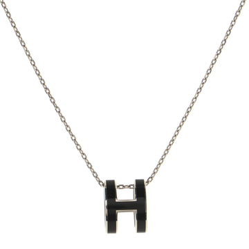 Hermes Pop H Pendant Necklace Metal and Enamel Mini