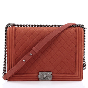 Chanel Boy Flap Quilted Matte Caviar Large