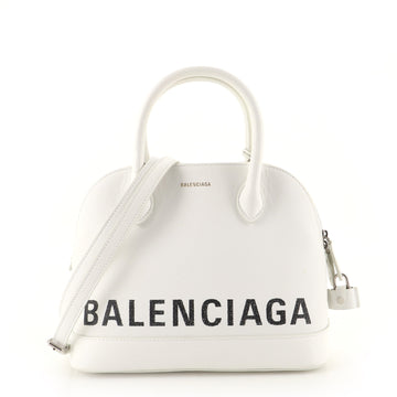 Balenciaga Logo Ville Bag Leather Small