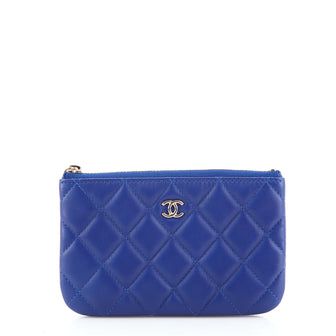 Chanel Classic O Case Pouch Quilted Lambskin Mini