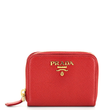 Prada Zip Around Coin Purse Saffiano Leather