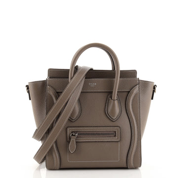 Celine Luggage Bag Grainy Leather Nano