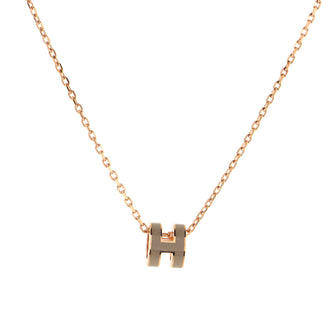 Hermes Pop H Pendant Necklace Metal and Enamel Mini