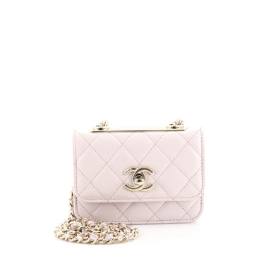 Chanel Trendy CC Card Holder on Chain Quilted Lambskin