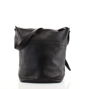 Saint Laurent North South Zip Messenger Leather Large