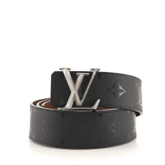 Louis Vuitton LV Initiales Reversible Belt Monogram Eclipse Calfskin Wide