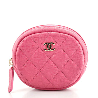Chanel Classic Round Coin Purse Quilted Caviar