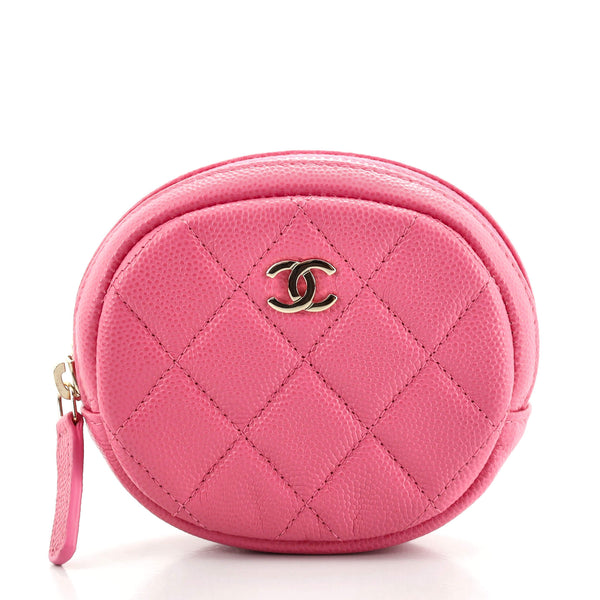 CHANEL Iridescent Caviar Quilted Zip Around Classic Coin Purse