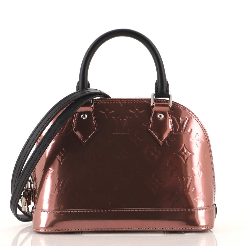 Louis Vuitton Alma Handbag Metallic Monogram Vernis with Leather BB  Metallic 229910210
