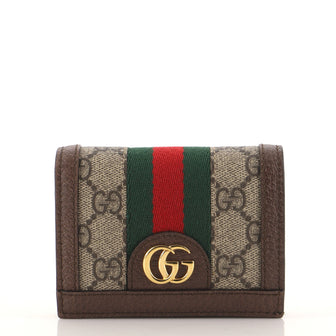 Gucci Ophidia Flap Card Case GG Coated Canvas