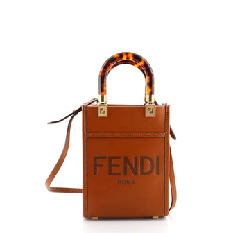 Fendi Sunshine Shopper Tote Leather Mini