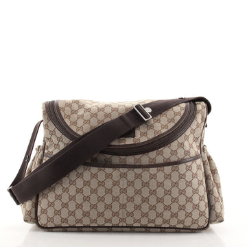 Gucci Diaper Crossbody Bag GG Canvas