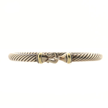 David Yurman Cable Buckle Bracelet Sterling Silver with 14K Yellow Gold 5mm