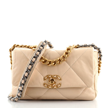Chanel 19 Flap Bag Quilted Goatskin Medium