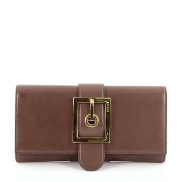 Gucci Lady Buckle Clutch Leather