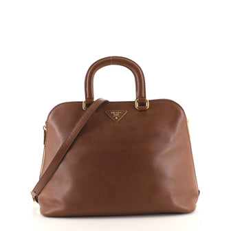 Prada Convertible Dome Satchel Saffiano Leather Large