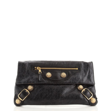 Balenciaga Giant Studs Envelope Clutch Leather