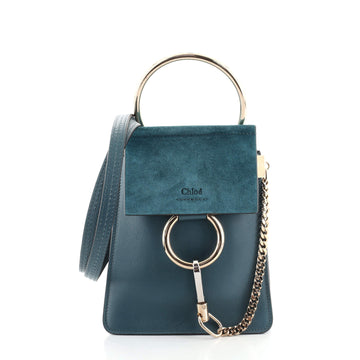 Chloe Faye Bracelet Crossbody Bag Leather and Suede Mini
