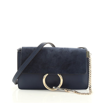 Chloe Faye Shoulder Bag Leather and Suede Small