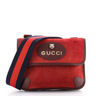 Gucci Neo Vintage Flap Messenger Suede Small