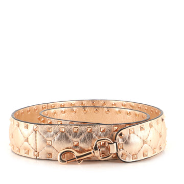 Valentino Rockstud Spike Shoulder Strap Quilted Leather Wide