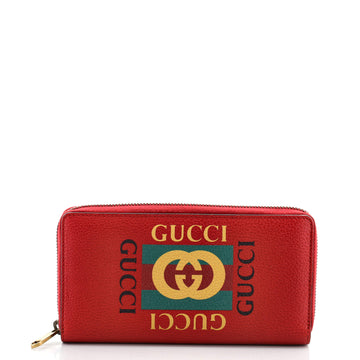 Gucci Zip Around Wallet Printed Leather